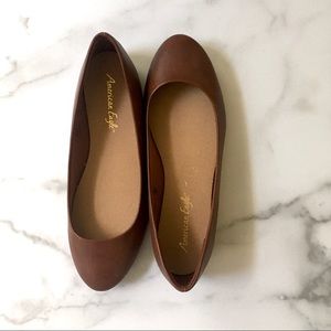 American Eagle Brown Flats Size 8 Wide Width